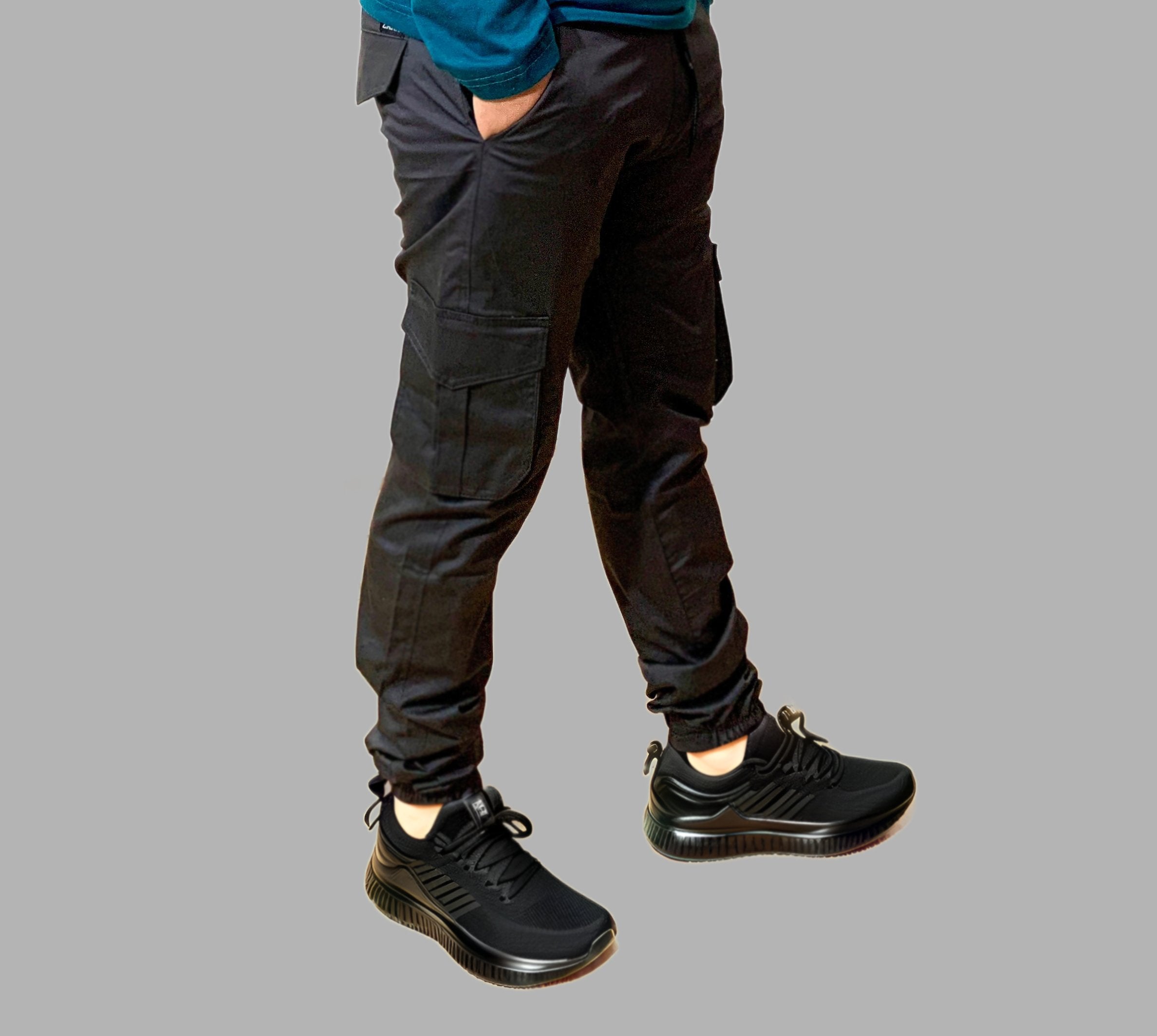 Cotton Cargo Trousers 6 Pockets | Black
