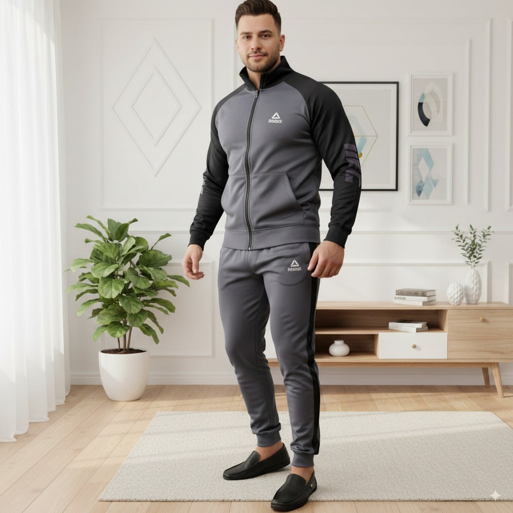 Premium Scuba Rbk Panel Tracksuit  | Grey
