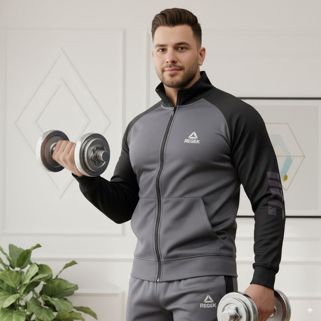 Premium Scuba Rbk Panel Tracksuit  | Grey