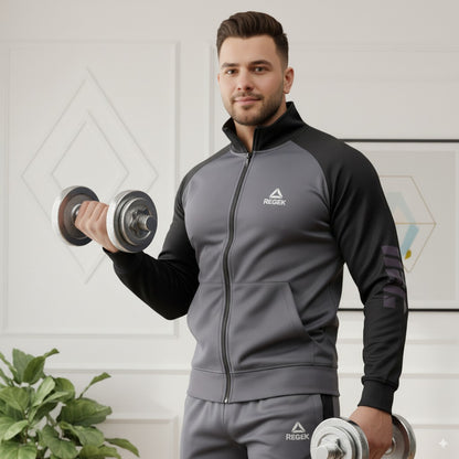 Premium Scuba Rbk Panel Tracksuit  | Grey