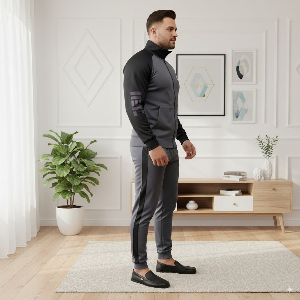 Premium Scuba Rbk Panel Tracksuit  | Grey