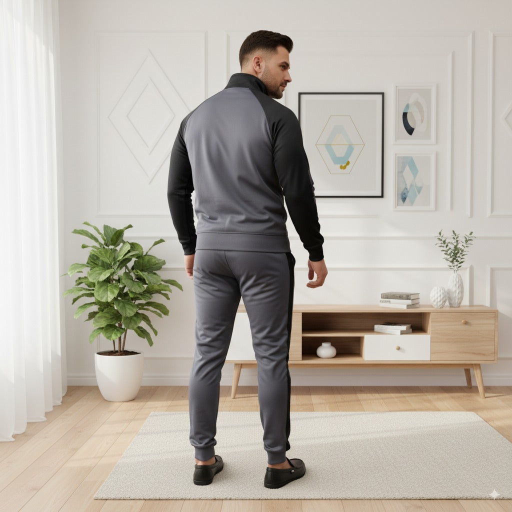 Premium Scuba Rbk Panel Tracksuit  | Grey