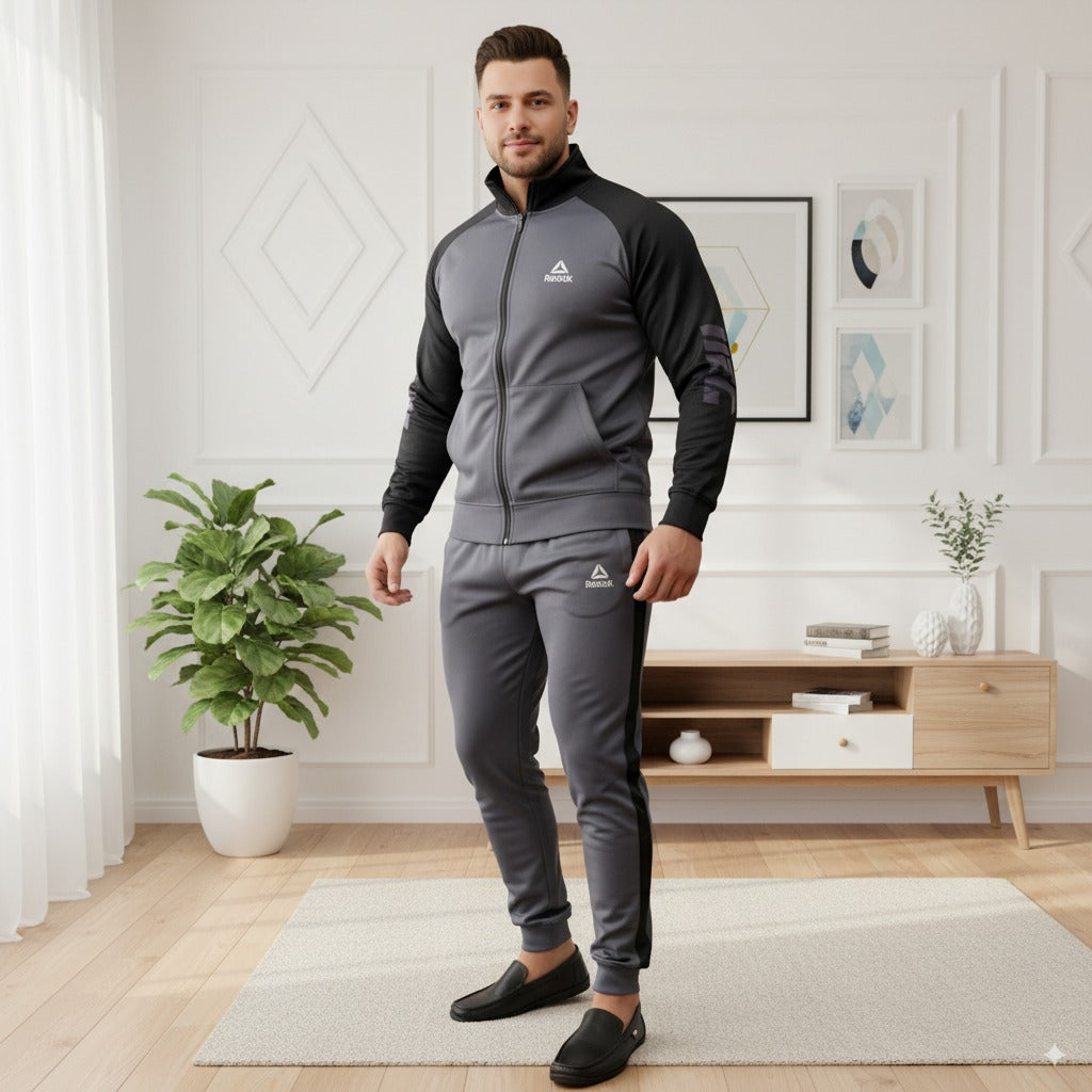 Premium Scuba Rbk Panel Tracksuit  | Grey