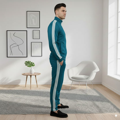 Premium Adi Zipper Tracksuit (Swiss Fabric) | Zink