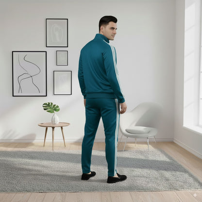 Premium Adi Zipper Tracksuit (Swiss Fabric) | Zink
