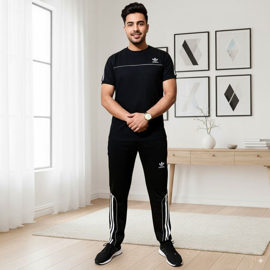 Adi Summer Terry Jersey Tracksuit | Black