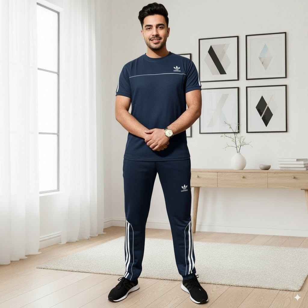 Adi Summer Terry Jersey Tracksuit | Blue