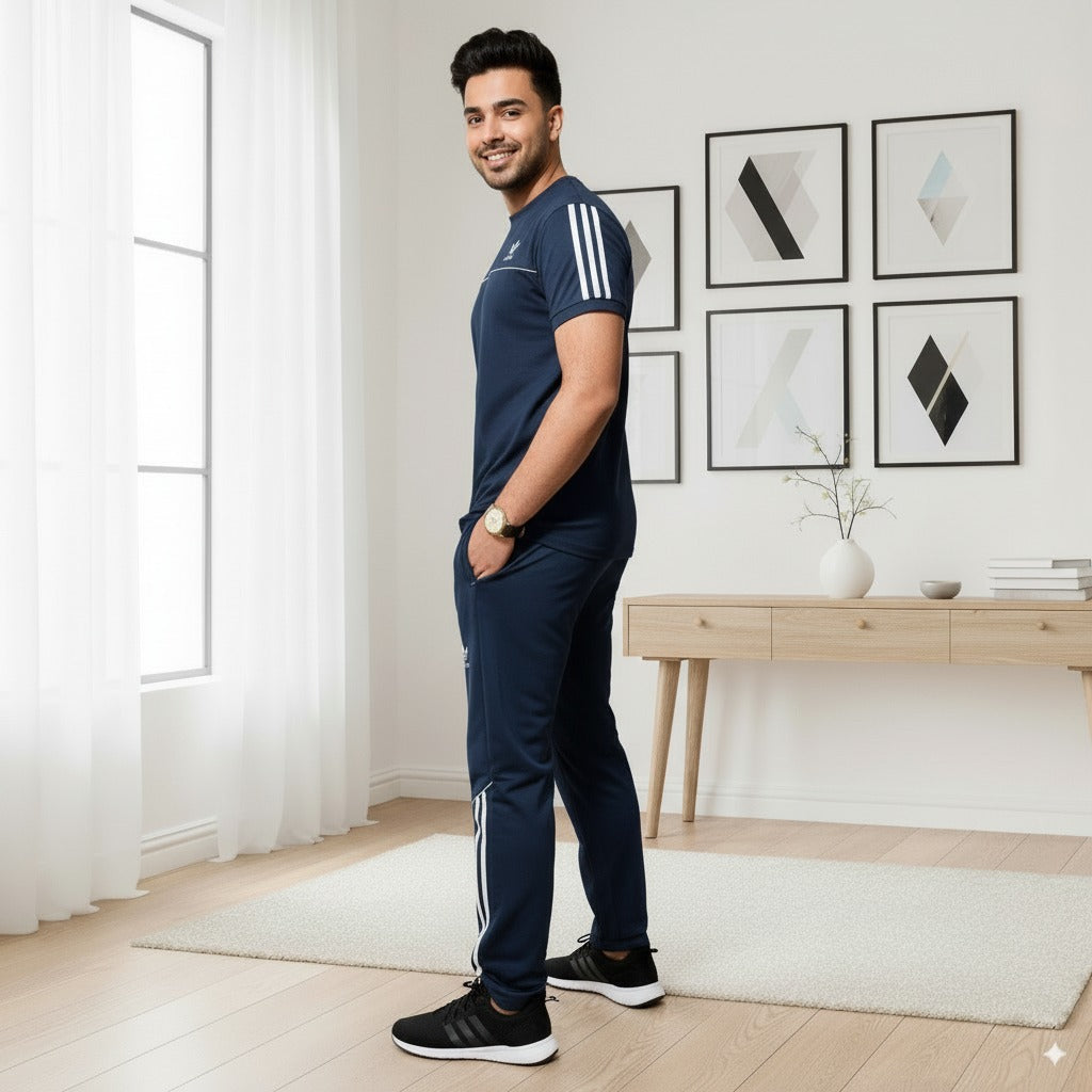 Adi Summer Terry Jersey Tracksuit | Blue