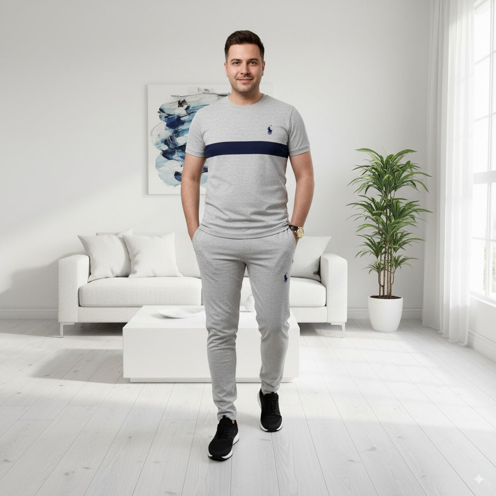 Tracksuit Polo Terry Jersey | Light Grey