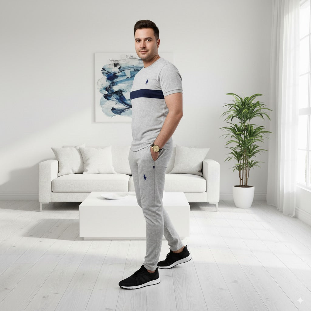 Tracksuit Polo Terry Jersey | Light Grey