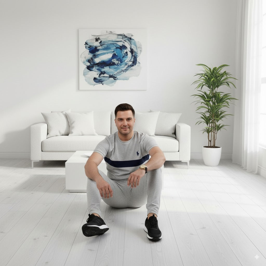 Tracksuit Polo Terry Jersey | Light Grey