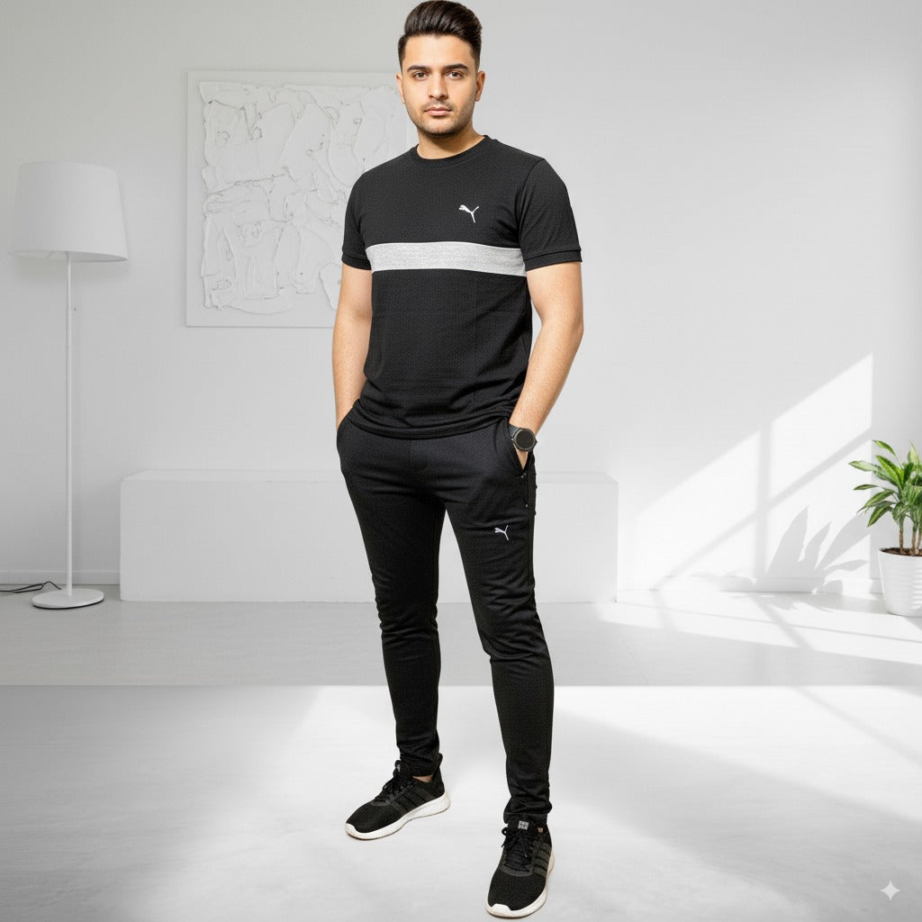 Tracksuit Pum@ Terry Jersey | Black