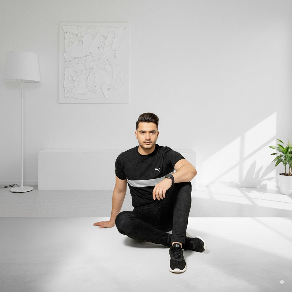 Tracksuit Pum@ Terry Jersey | Black