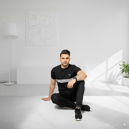Tracksuit Pum@ Terry Jersey | Black