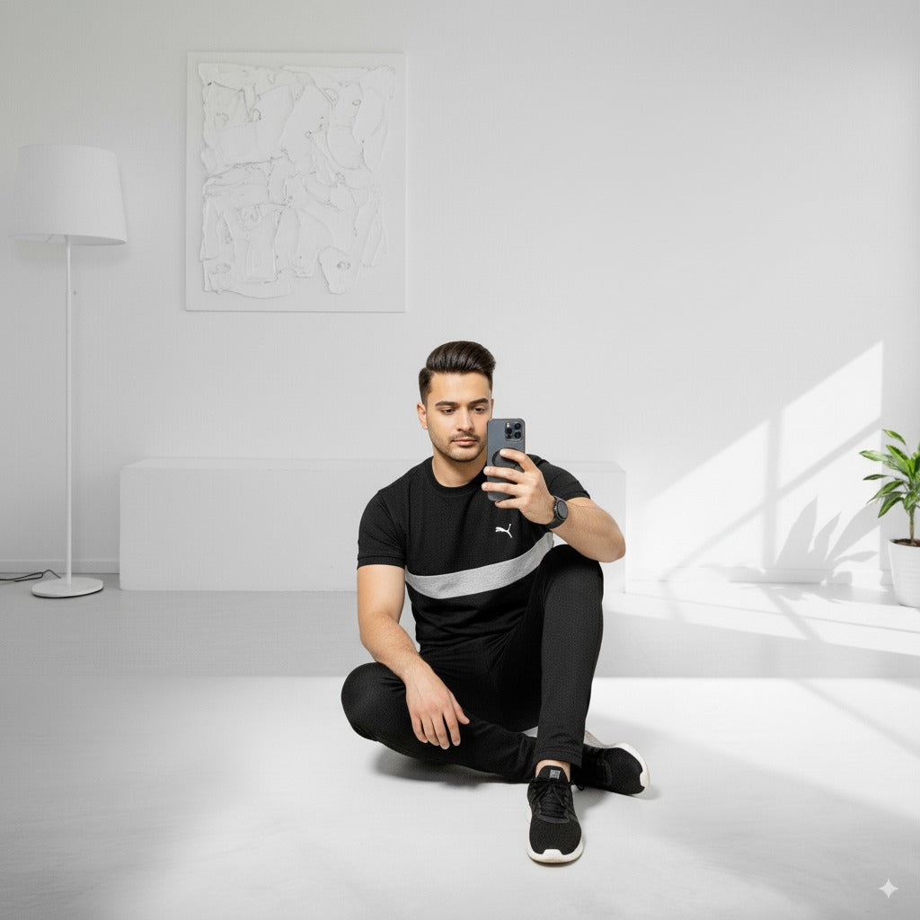 Tracksuit Pum@ Terry Jersey | Black