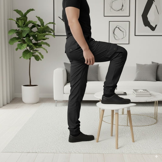 Cotton Cargo Trousers 6 Pockets | Black