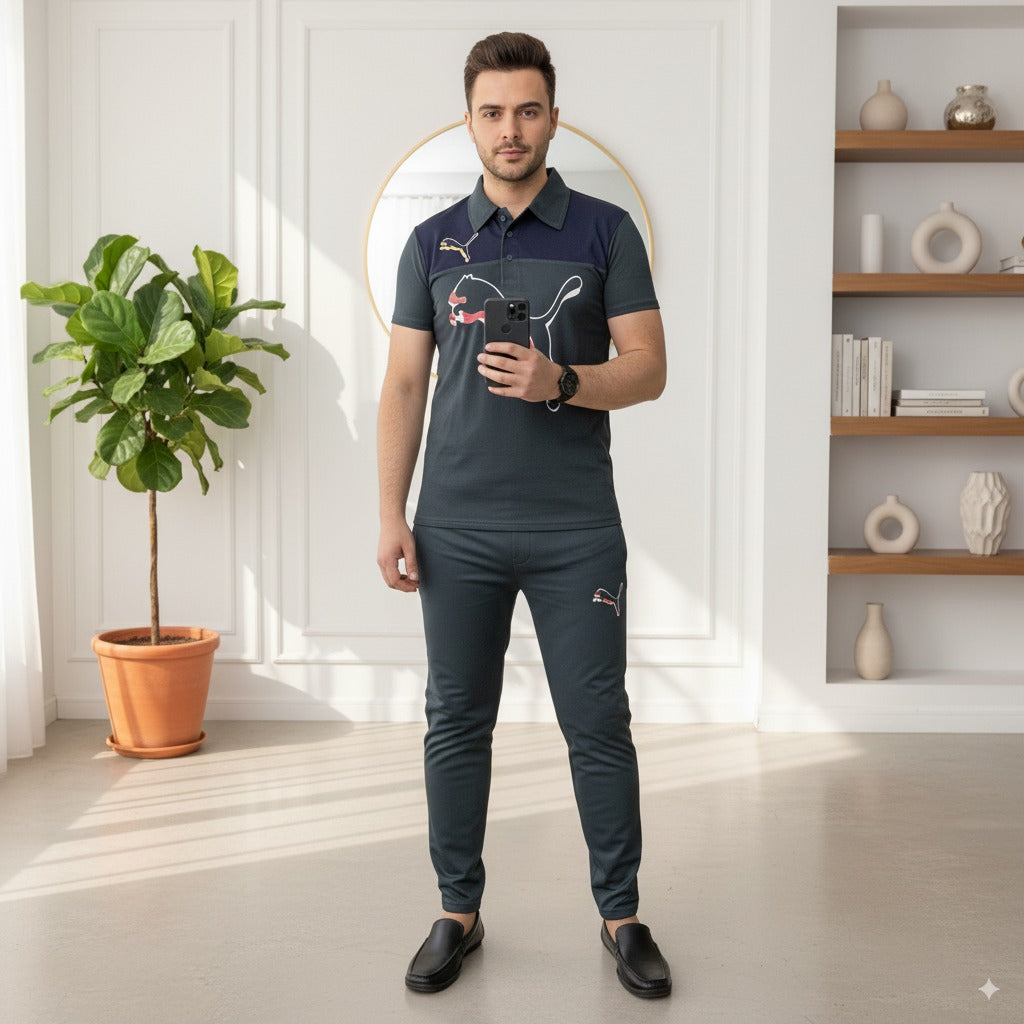 Tracksuit Pum@ Texture | Dark Grey