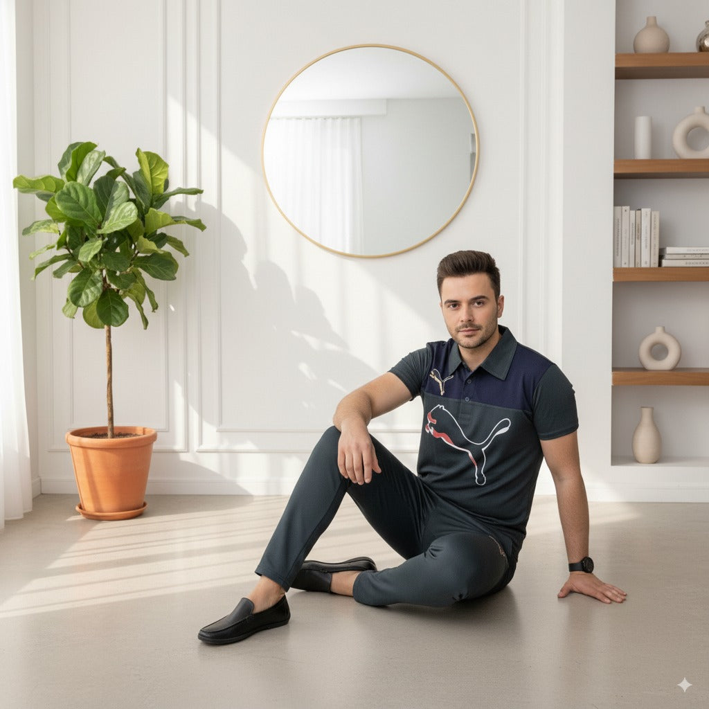 Tracksuit Pum@ Texture | Dark Grey