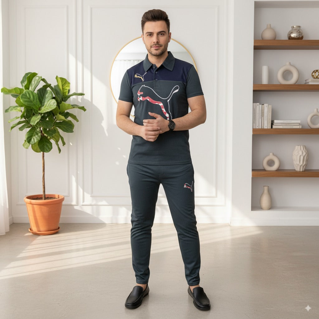 Tracksuit Pum@ Texture | Dark Grey