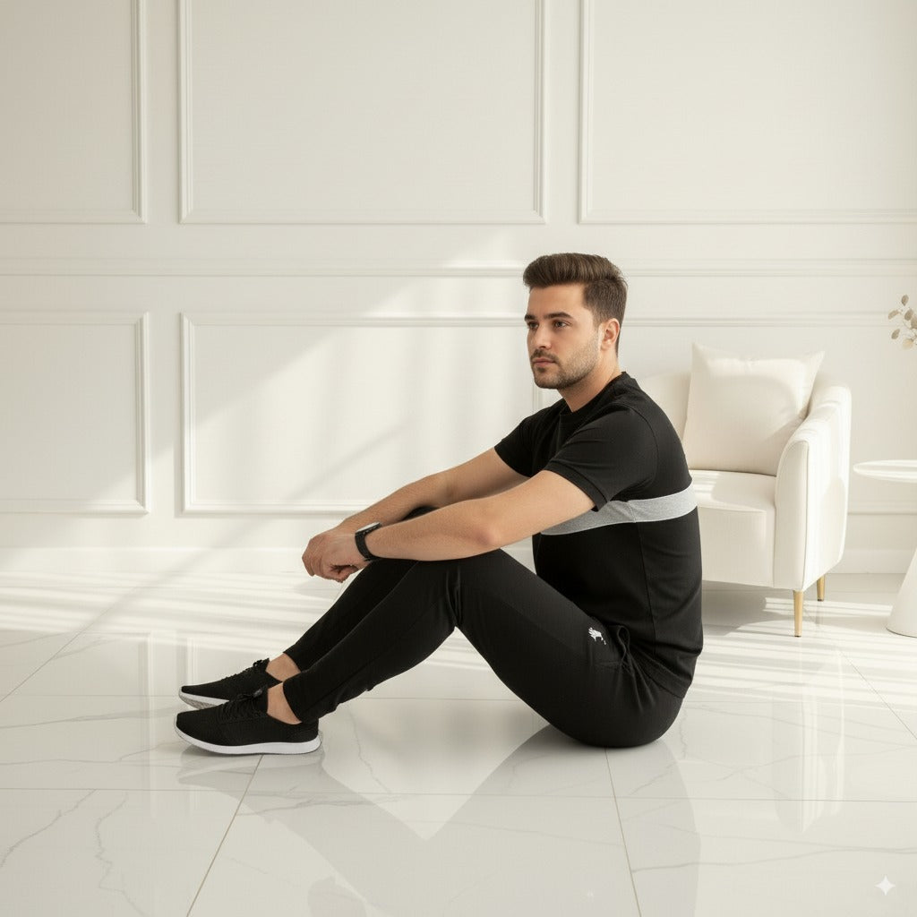 Tracksuit Polo Terry Jersey | Black