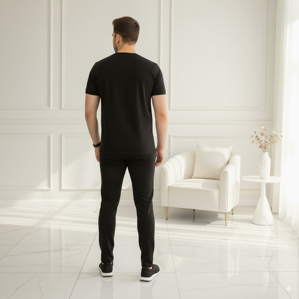 Tracksuit Polo Terry Jersey | Black