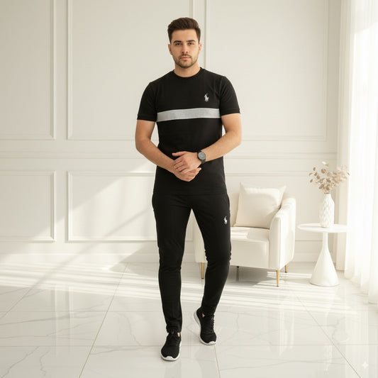 Tracksuit Polo Terry Jersey | Black