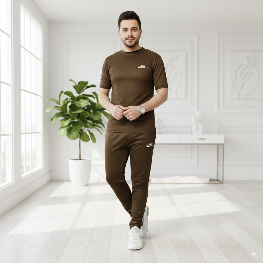 Tracksuit Nik Fish Fabric | Camel