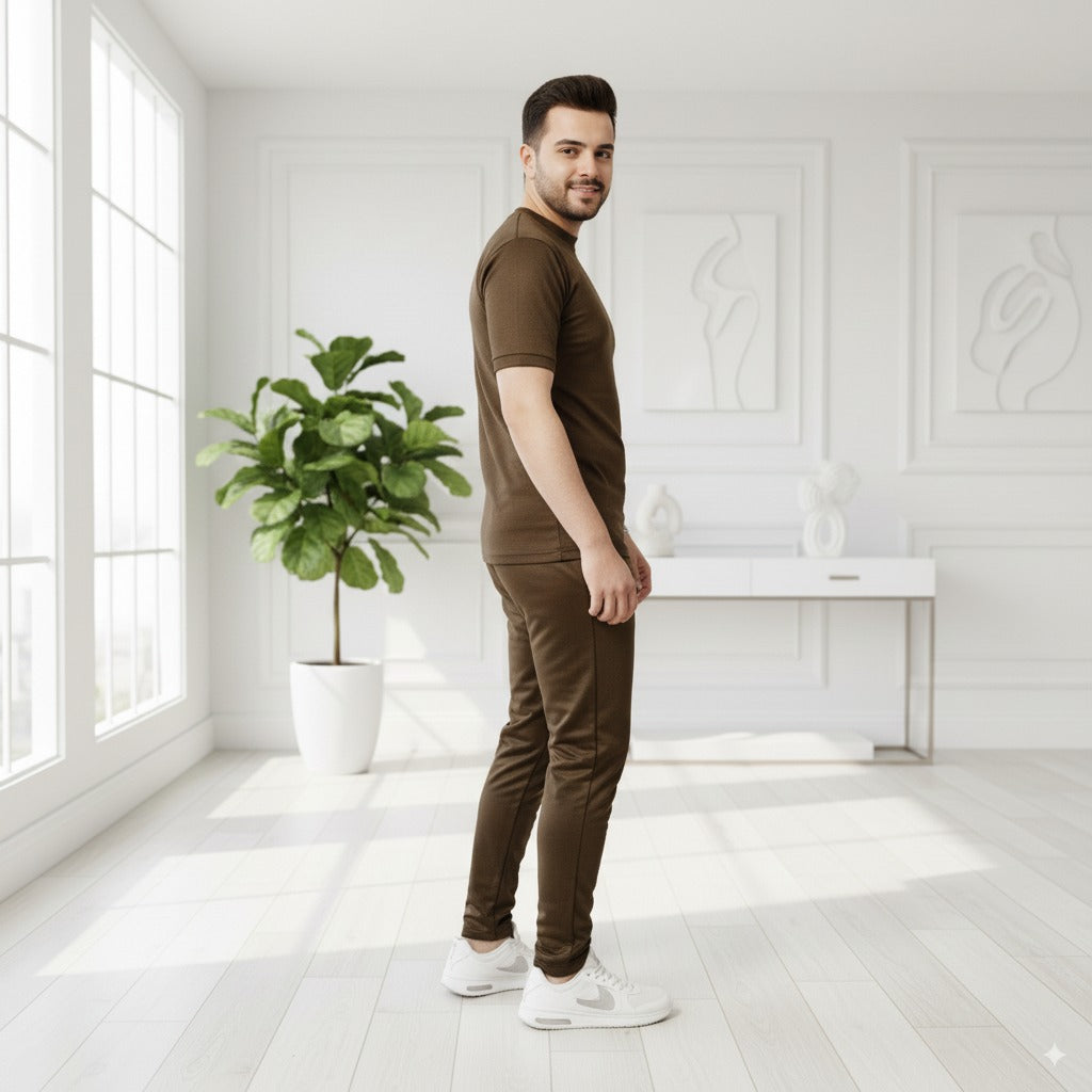 Tracksuit Nik Fish Fabric | Camel