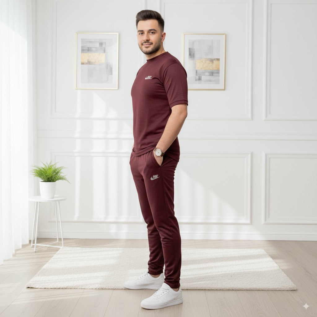 Tracksuit Nik Fish Fabric | Maroon
