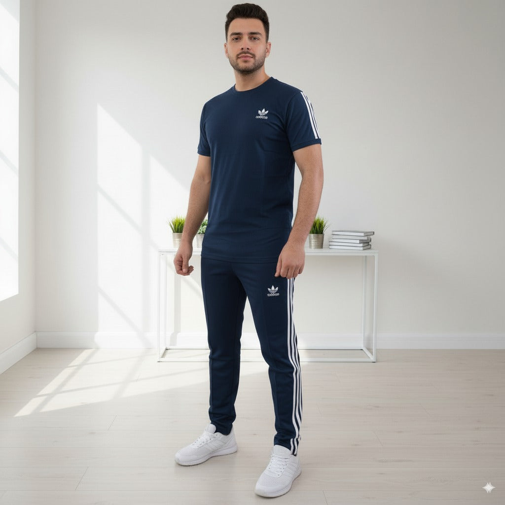 Adi Terry Jersey 3-Stripe Tracksuit | Blue