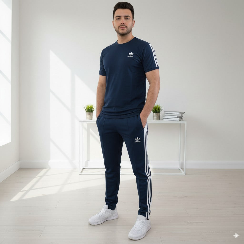 Adi Terry Jersey 3-Stripe Tracksuit | Blue