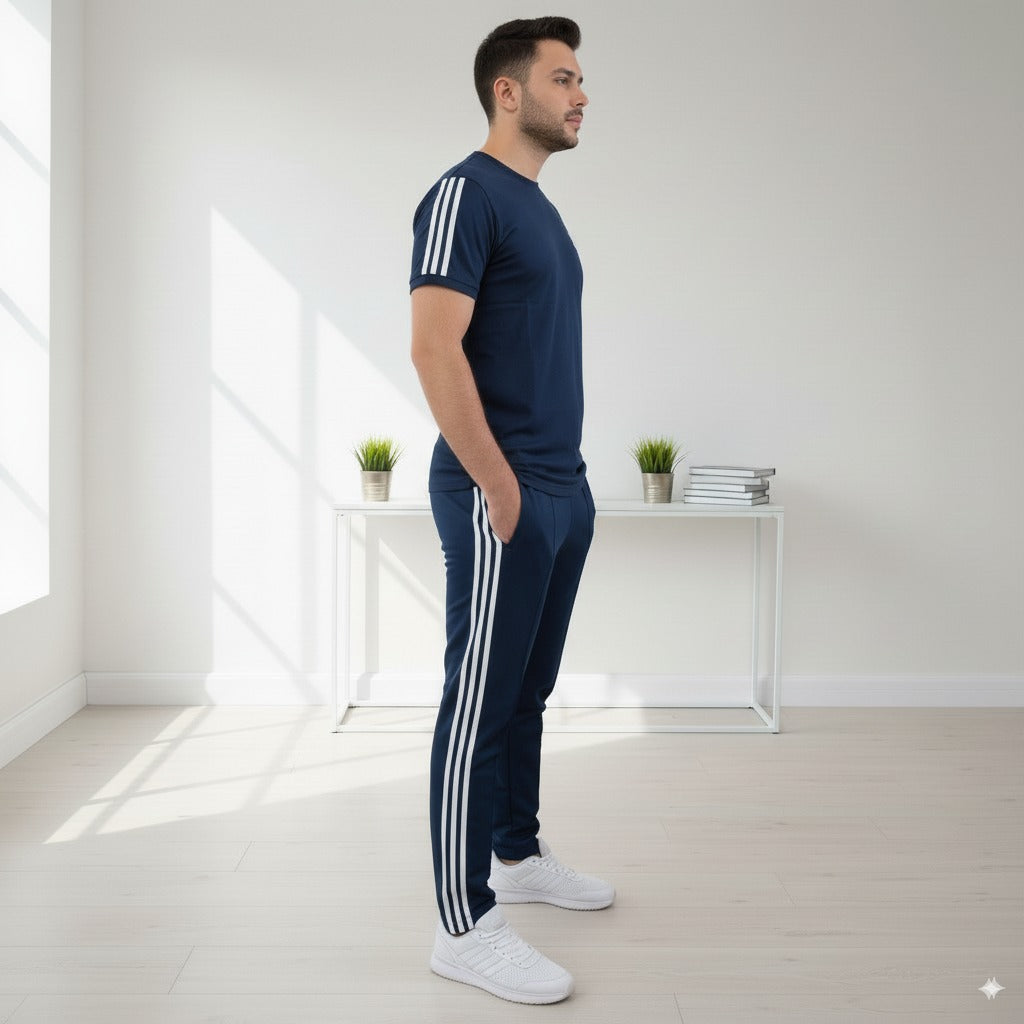 Adi Terry Jersey 3-Stripe Tracksuit | Blue