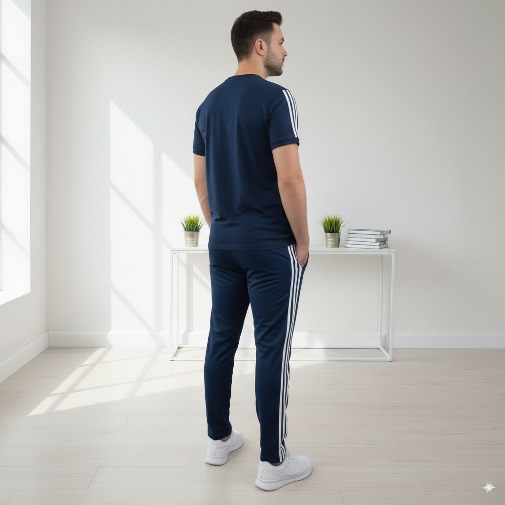 Adi Terry Jersey 3-Stripe Tracksuit | Blue