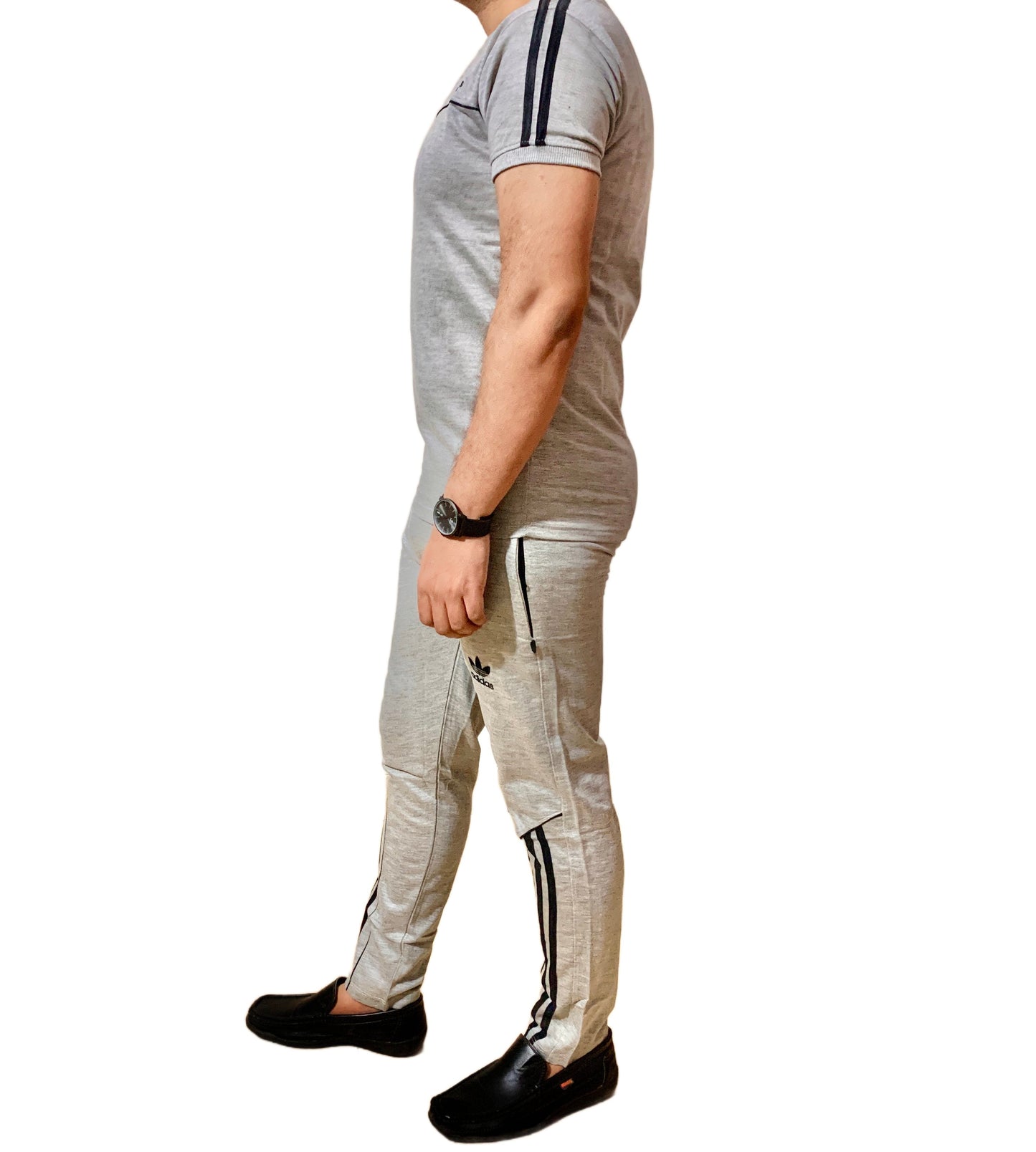 Adi Summer Terry Jersey Tracksuit | Light Grey