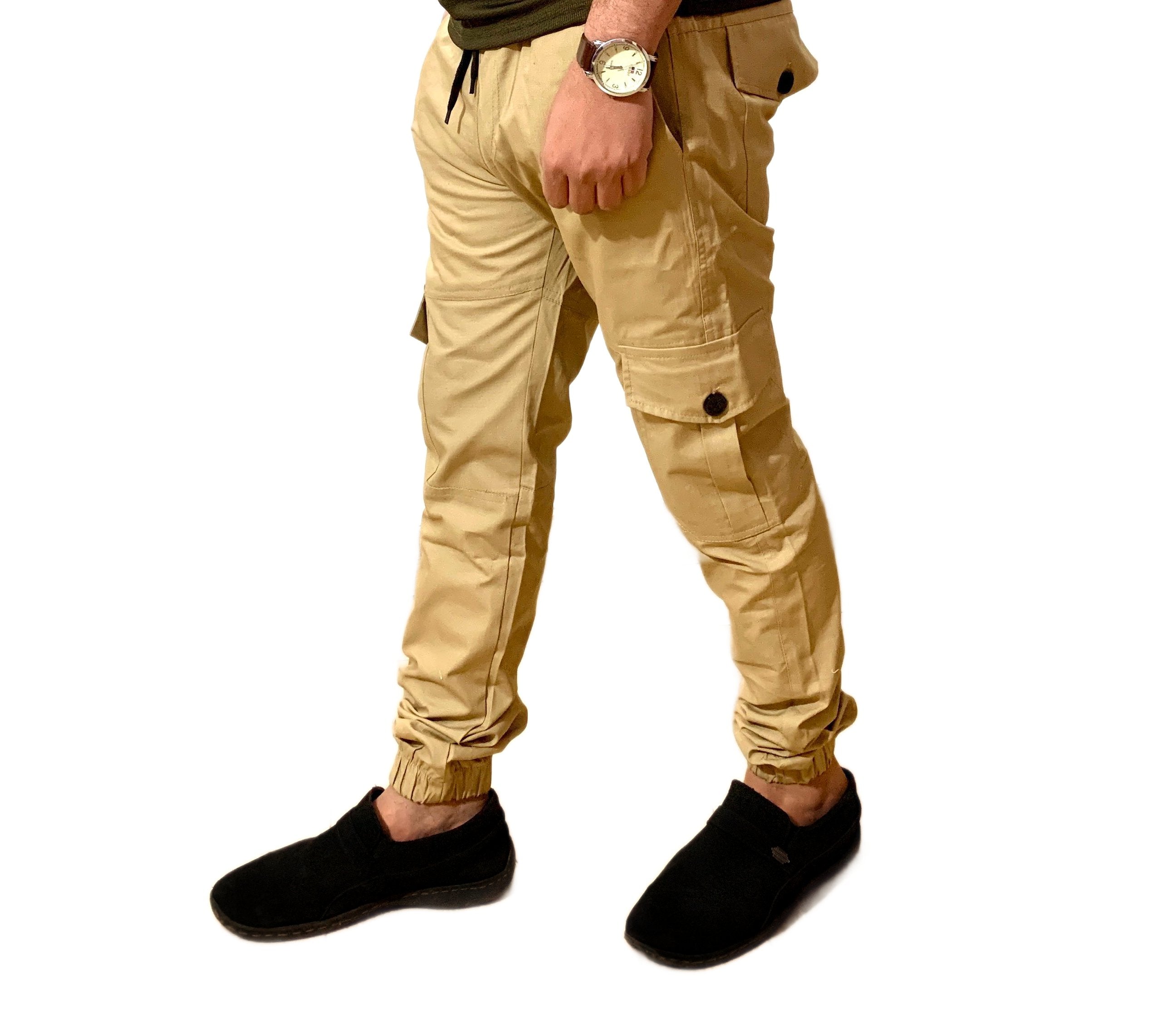 Cotton Cargo Trousers 6 Pockets | Camel
