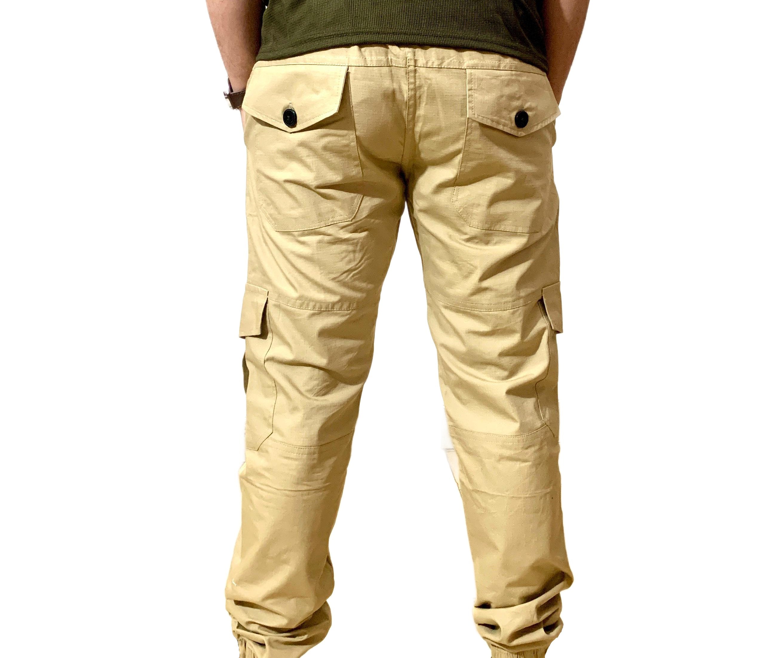 Cotton Cargo Trousers 6 Pockets | Camel